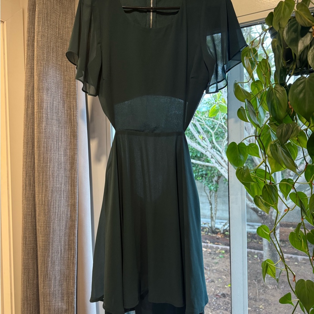 Lulu's Emerald skater cut out Dress
